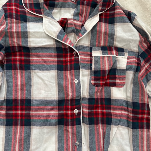 Stars Above Red White & Green Plaid Flannel Pajama Set NWT - Picture 2 of 6